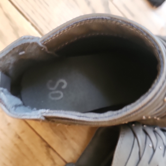 SO Charcoal Ankle Booties with Studded Straps - Picture 6 of 8